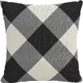 PL22PDMCHCHRTSP 22 Diamond Check Charcoal Pillow - Skyline Furniture