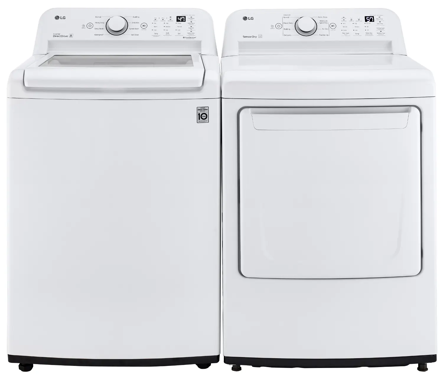 .LG-W/W-7000-GAS--PR LG Washer and Gas Dryer Set - White 7000-1