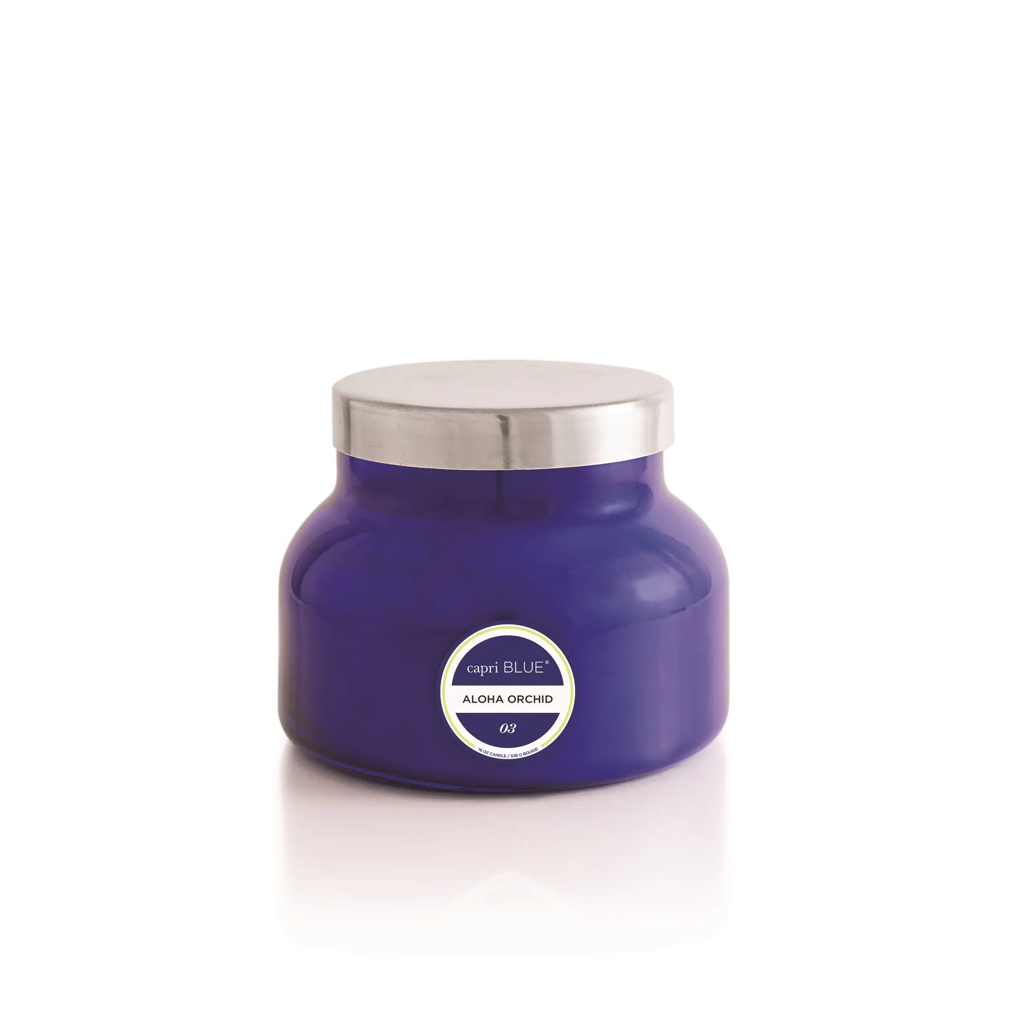 19 oz Aloha Orchid Signature Blue Jar Candle-1