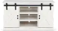 Gable Farmhouse White 56 TV Stand