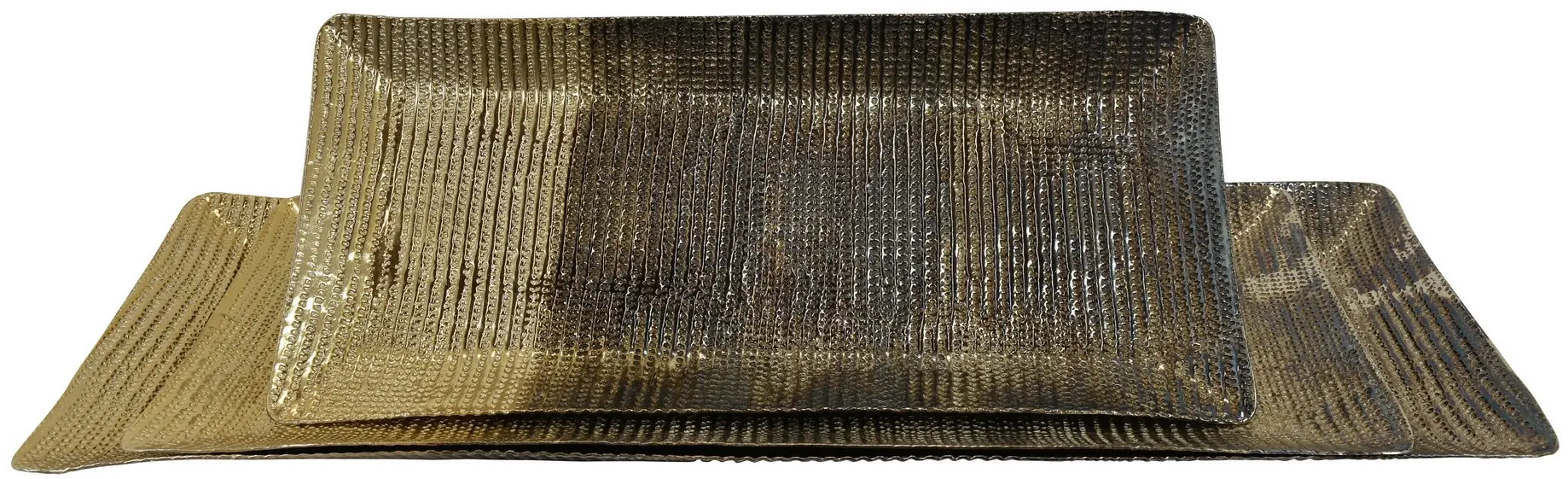Large Cobalt Blue and Gold Metal Tray-1