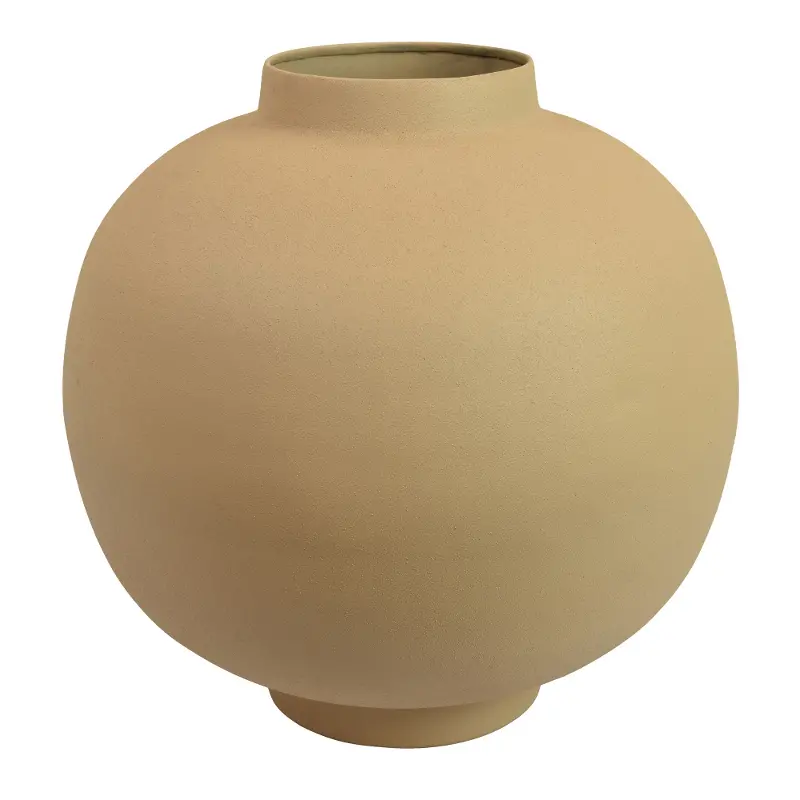 Tan Round Vase
