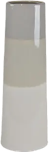 Soft Gray and Beige and White Vase