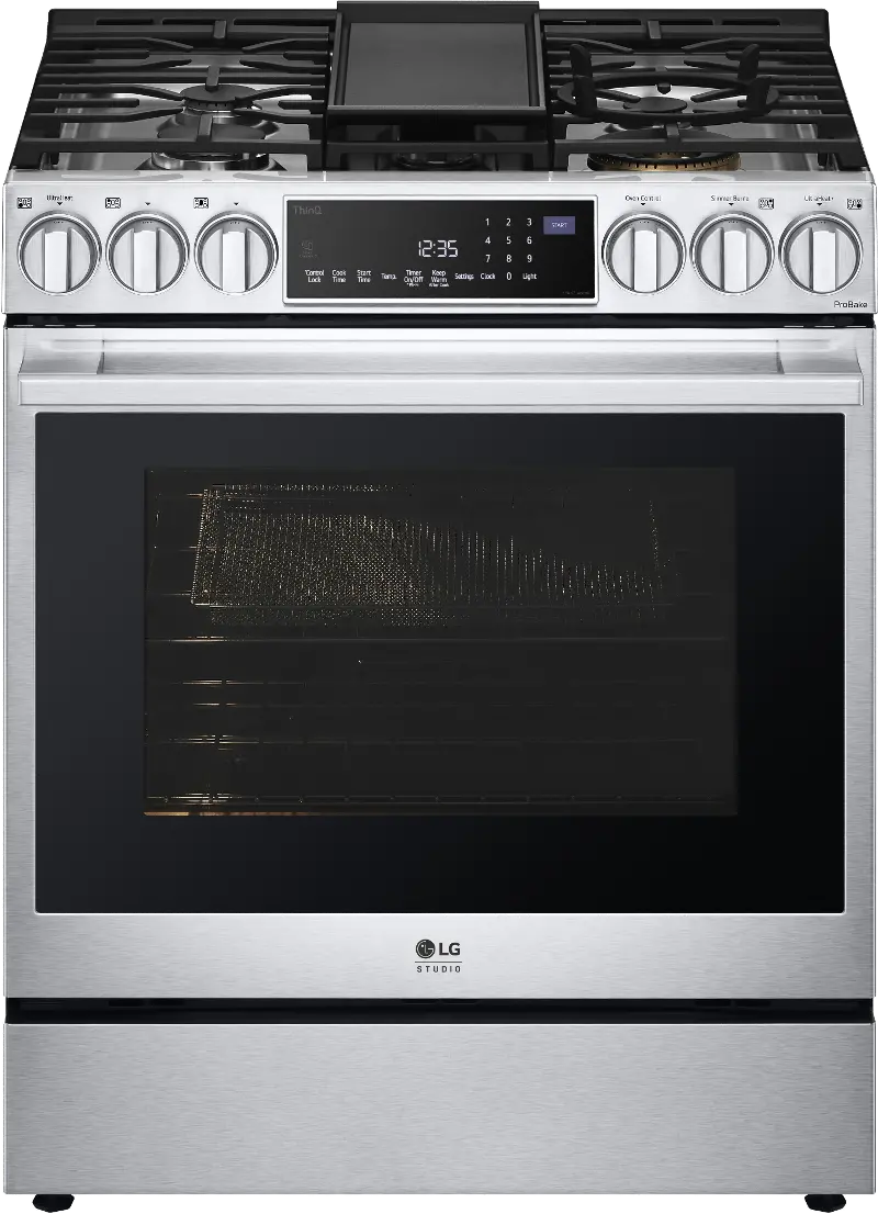 LG Studio 6.3 cu ft Gas Range - Stainless Steel