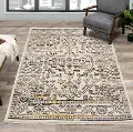 Calabar 5 x 8 Cream Gray Area Rug