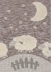 Kids 4 x 6 Counting Sheep Brown Area Rug