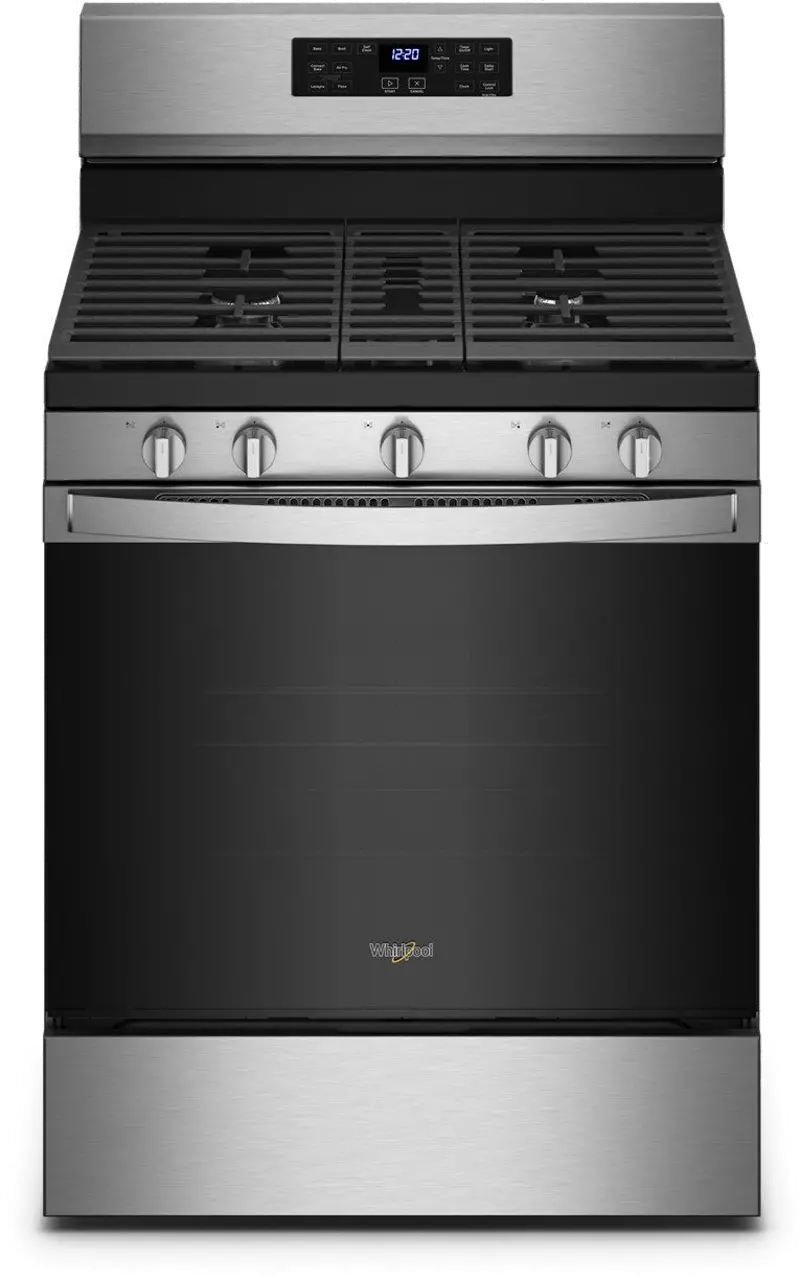Whirlpool 5 cu ft Gas Range - Stainless Steel