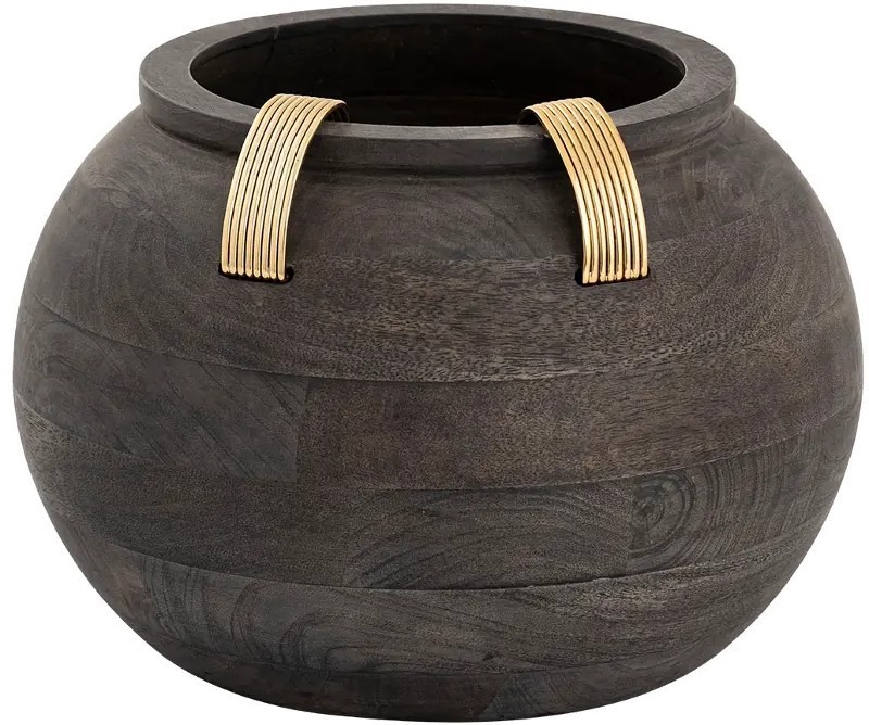 Barone Small Vase Ebony & Mango