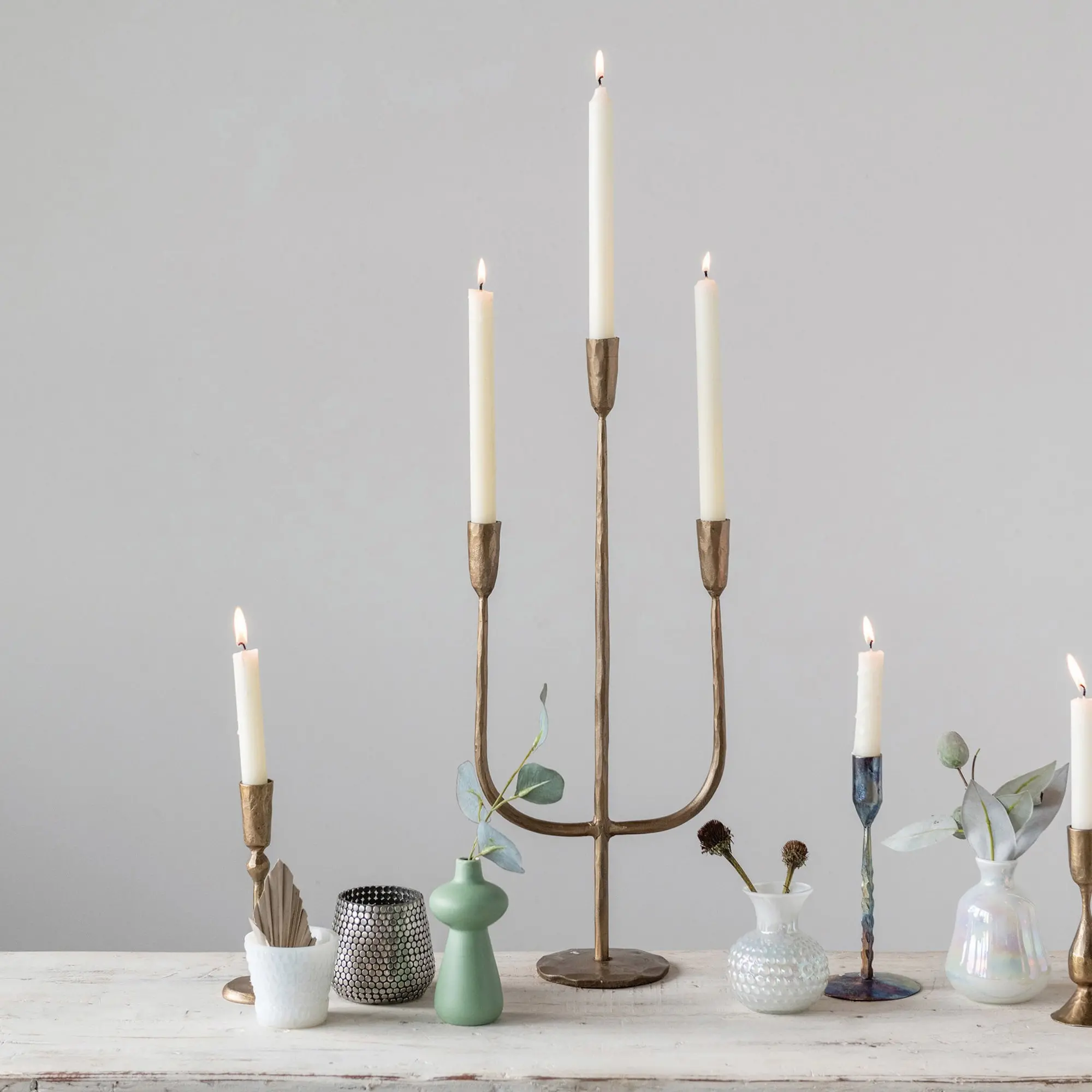 DF4416/CANDELABRA Hand-Forged Metal Candelabra-2
