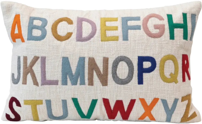 Multicolor Pillow With Alphabet