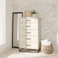 Kelly Transitional Ivory Oak 5-Drawer Dresser