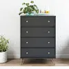Owen Contemporary Black 4-Drawer Dresser