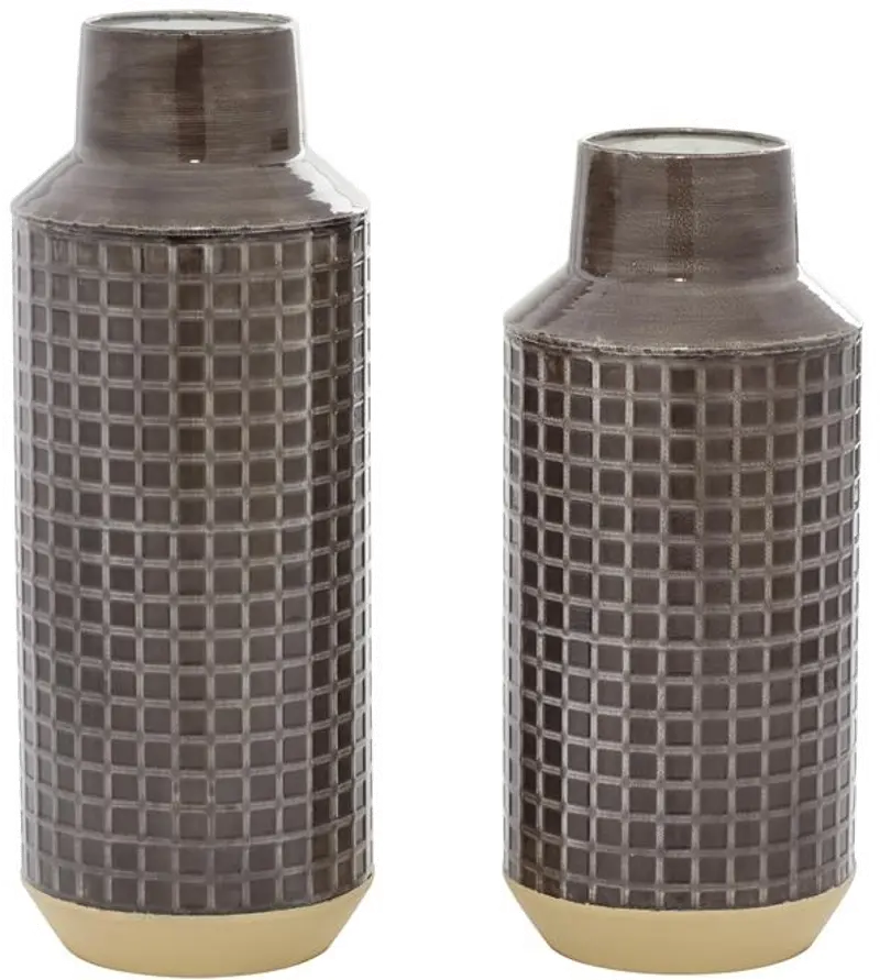 Small 14.6 Inch Metal Vase