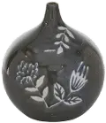 Dark Blue Floral Ceramic Vase