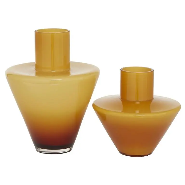 8 Orange Glass Vase-1