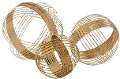 6 Gold Metal Sculpture