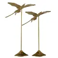 Large Aluminum Bird On Stand