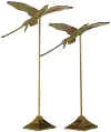 Medium Aluminum Bird On Stand