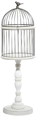 White Metal Birdcage
