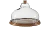 Wood and Glass Cloche Set With Base