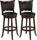 Woodgrove Black Swivel Bar Stool, Set of 2
