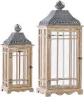28.5 Inch Whitewashed Lantern