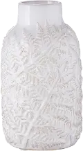 10 Inch Leaf Embossed Vase