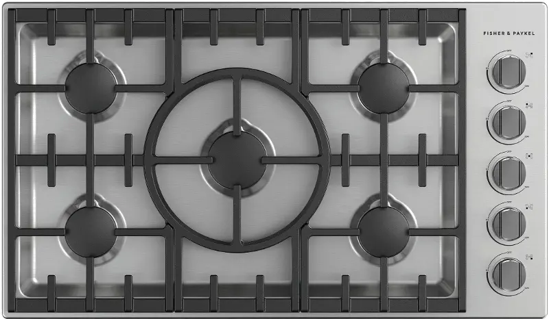 Fisher and Paykel Professional Gas Cooktop - Stainless Steel 36 Inch