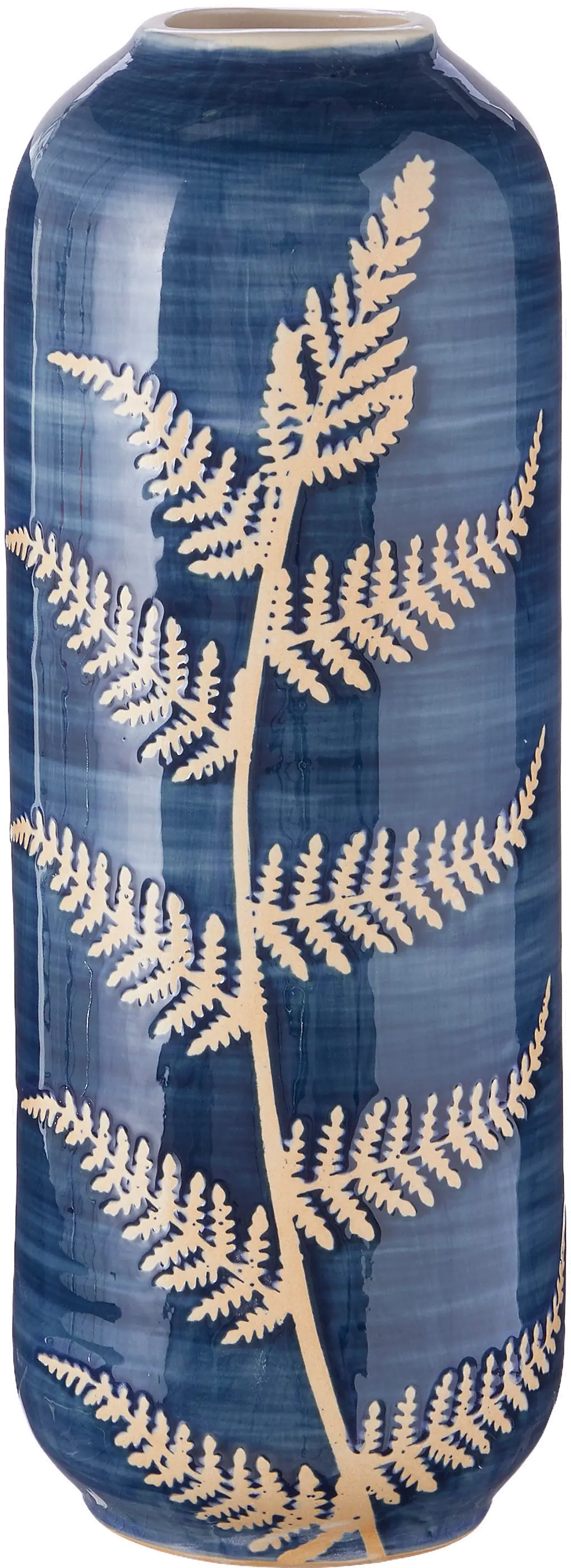 14.75 Blue Fern Vase-1