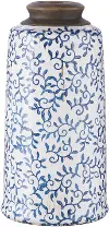 13 Blue Transferware Vase