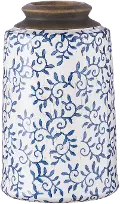 10.5 Blue Transferware Vase