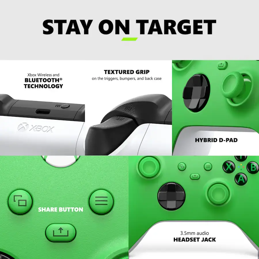 MCSTEP229915XBX Microsoft Xbox Wireless Controller for Xbox Series X Velocity Green-4