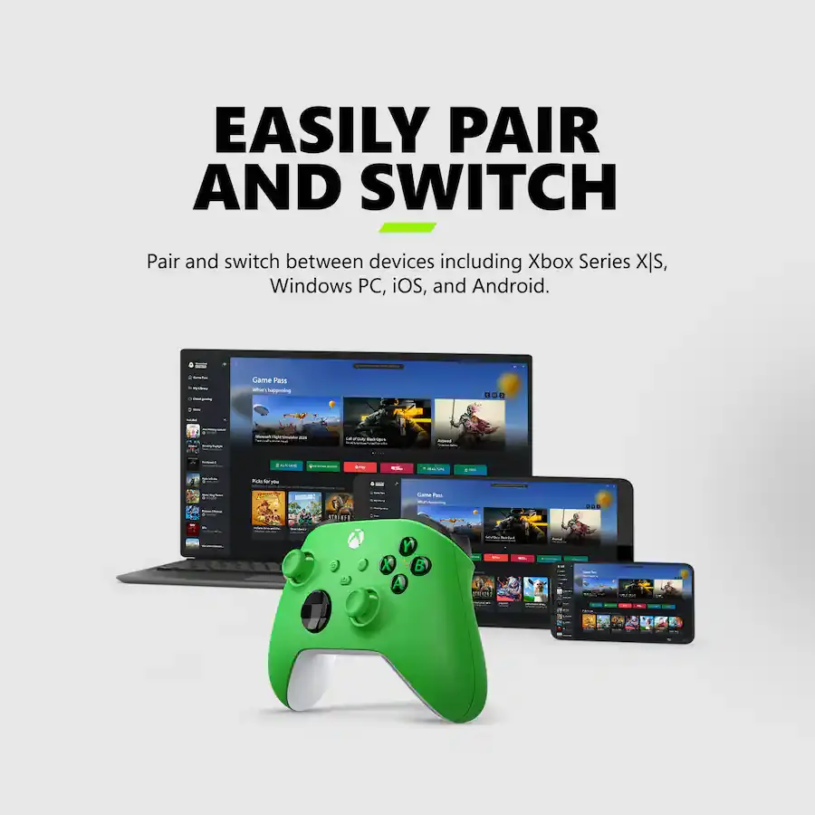 MCSTEP229915XBX Microsoft Xbox Wireless Controller for Xbox Series X Velocity Green-6