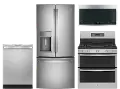 .PROF-4PC-STDDP/TBAR GE Profile 4 Piece Gas Appliance Package with 27.8 cu ft Refrigerator - Stainless Steel, STDFTH