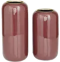 13 Maroon Metal Vase