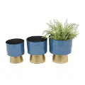 11 Metal Marine Blue Planters
