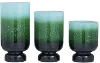 10  Glass Aqua/Green Candleholder