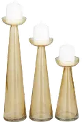 15 Glimmering Glass Gold Candleholder