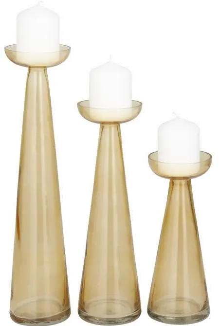 9 Glimmering Glass Gold Candleholder-1