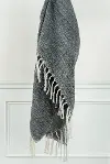 Miller Black Throw Blanket