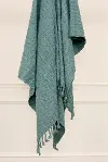 Bishop Teal Throw Blanket