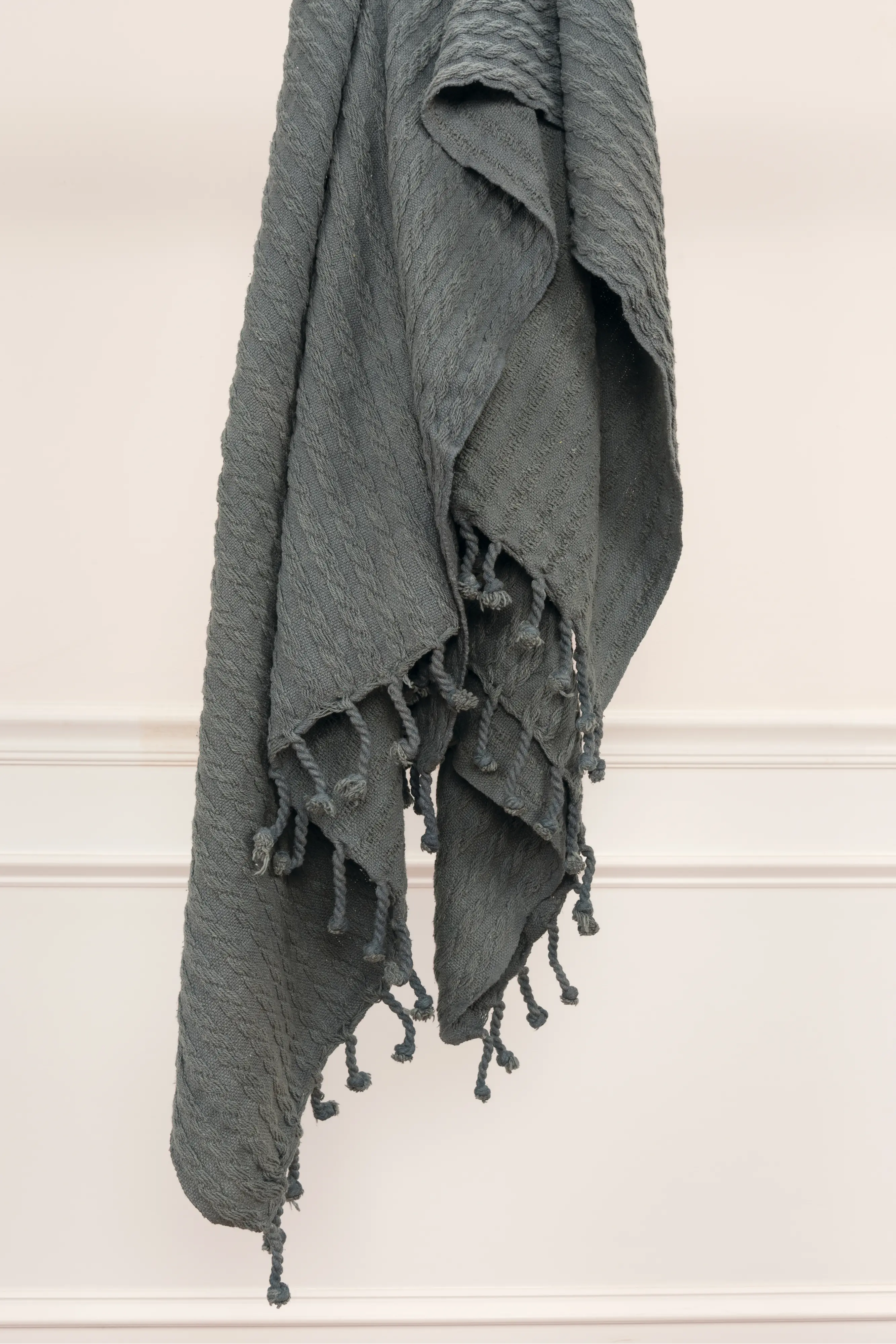 Bishop Charcoal Throw Blanket-1