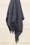 Bishop Deep Blue Throw Blanket