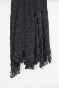 Winston Dark Blue Gray Throw Blanket