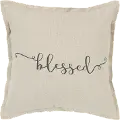 Script Neutral Accent Blessed Pillow
