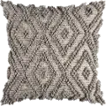 Diamond Geometric Gray Accent Pillow