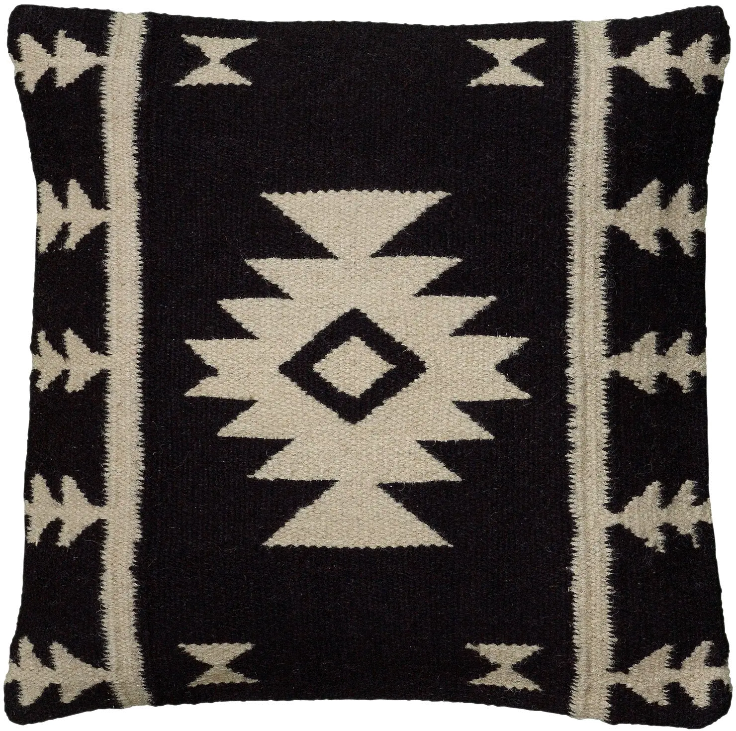 Geo Black and Ivory Accent Pillow-1