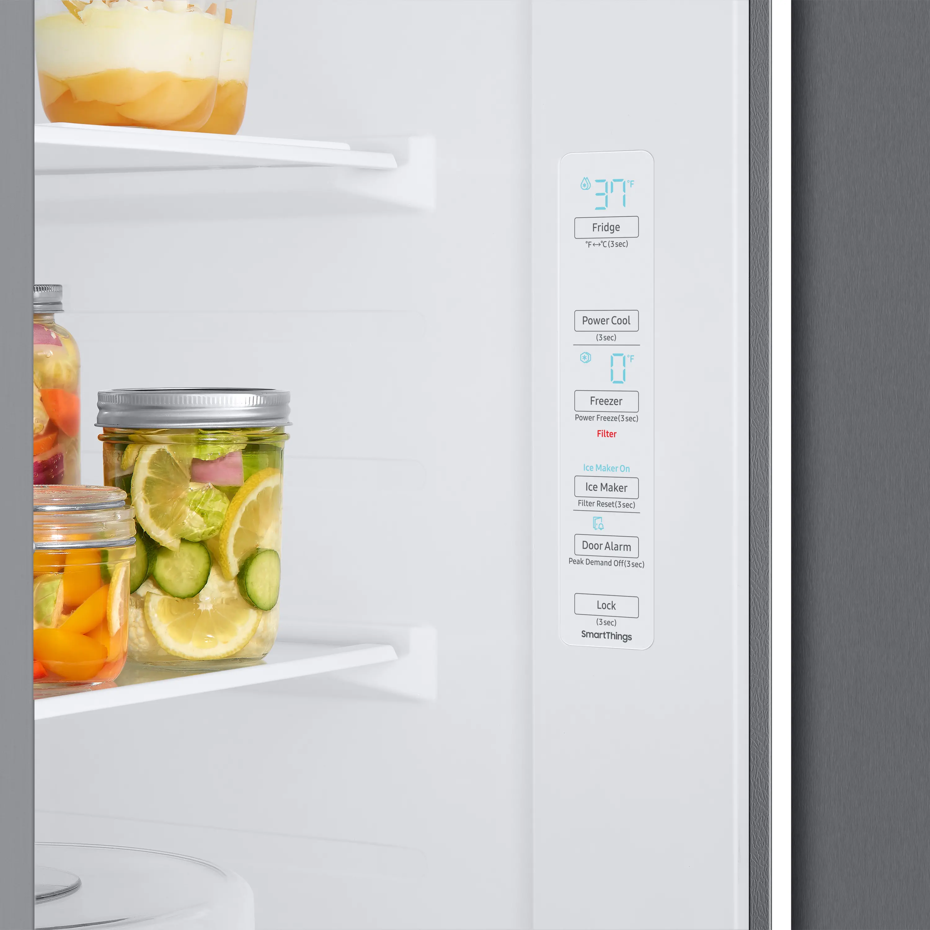 RS28A500ASR Samsung 28 cu ft Side by Side Refrigerator - Fingerprint Resistant Stainless Steel-14