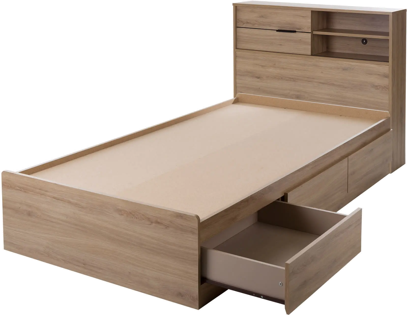 12508 Fynn Brown Twin Bed and Headboard Set - South Shore-1