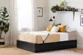 13254 Fusion Black Queen Platform Bed with Six Drawers for Storage - South Shore